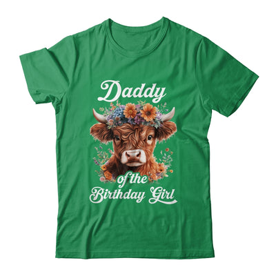 Daddy Of The Birthday Girl Highland Cow Farm Family Shirt & Hoodie | siriusteestore
