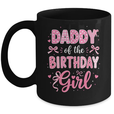 Daddy Of The Birthday Girl Matching Pink Coquette Bow Mug | siriusteestore