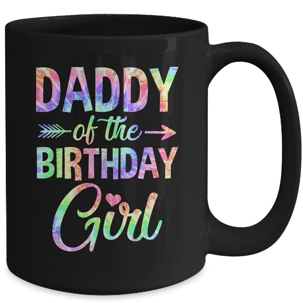 Daddy Of The Birthday Girl Tie Dye 1st Birthday Girl Family Mug | siriusteestore