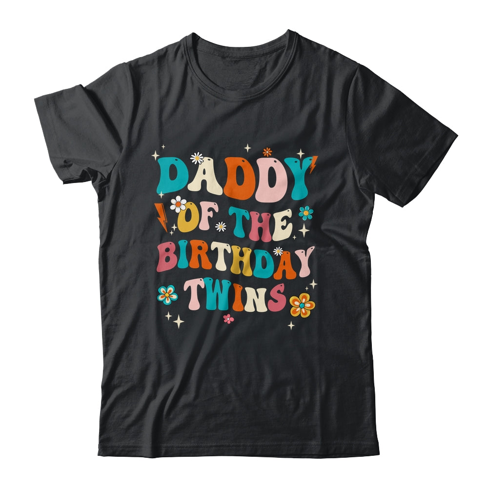 Daddy Of The Birthday Twins Boys Girls Party Retro Bday Shirt & Hoodie | siriusteestore
