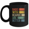 Dads With Beards Are Better Funny Dad Fathers Day Retro Mug | siriusteestore