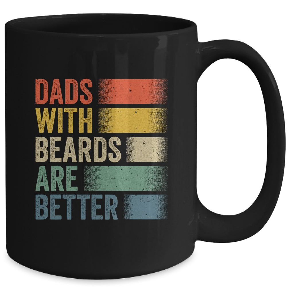 Dads With Beards Are Better Funny Dad Fathers Day Retro Mug | siriusteestore