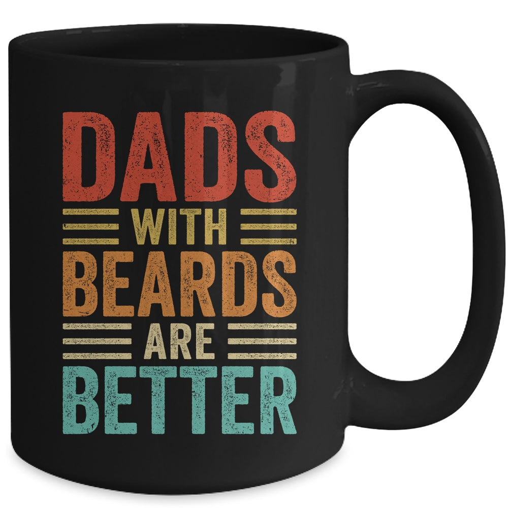Dads With Beards Are Better Funny Dad Fathers Day Vintage Mug | siriusteestore