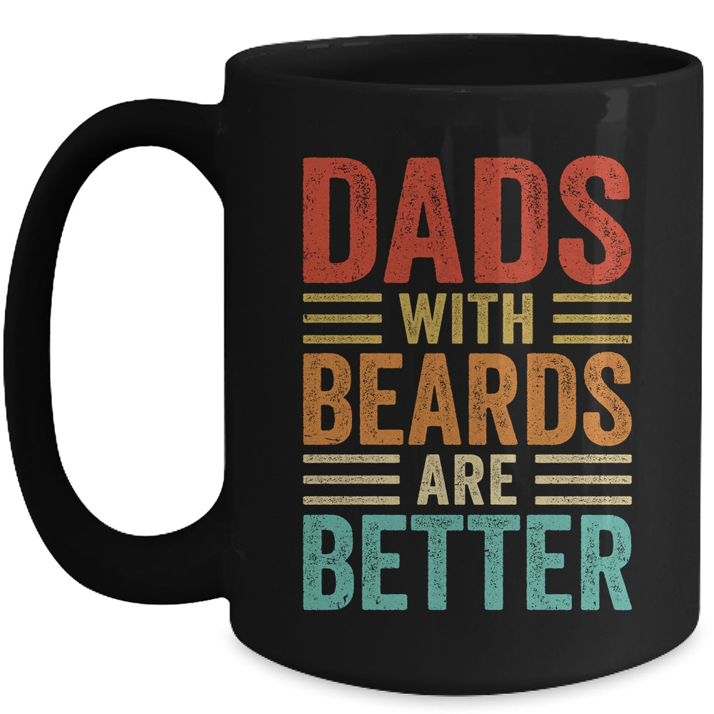 Dads With Beards Are Better Funny Dad Fathers Day Vintage Mug | siriusteestore