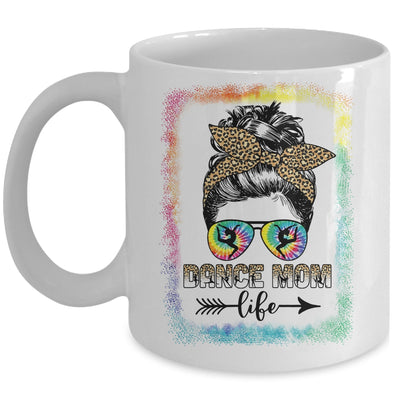 Dance Mom Dancer Mother's Day Leopard Messy Bun Tie Dye Mug | siriusteestore