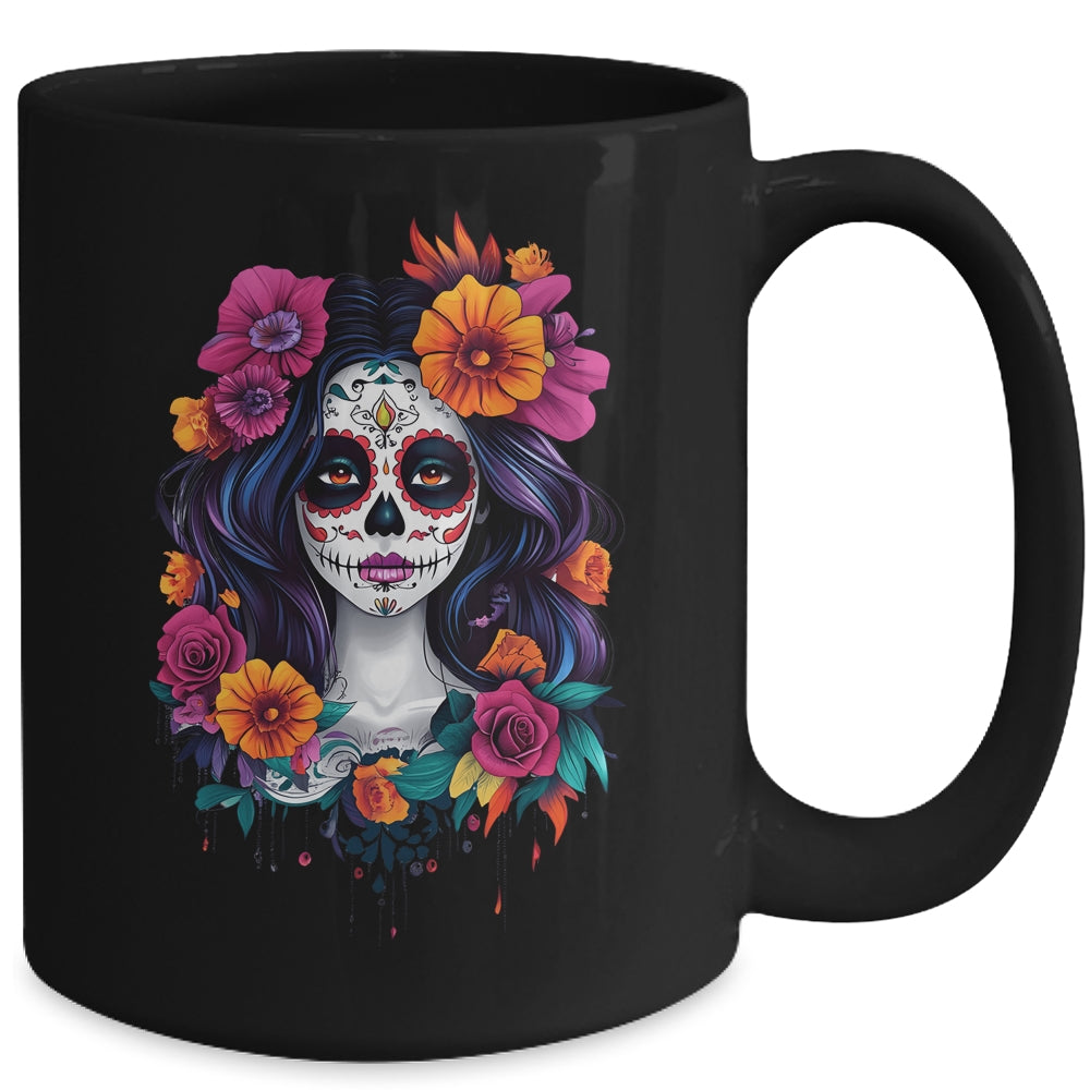 De Los Muertos 2024 La Catrina Day Of Dead Sugar Skull Mug | siriusteestore