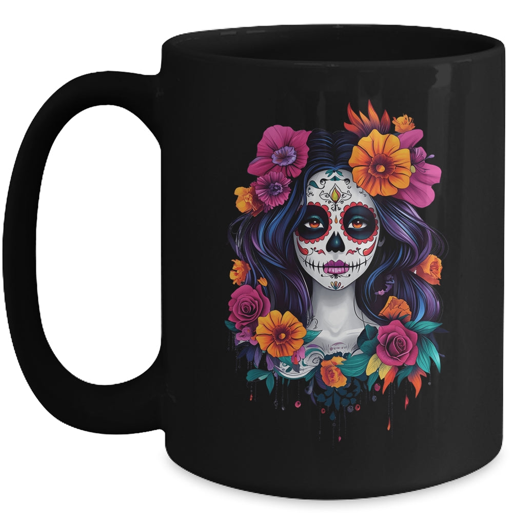 De Los Muertos 2024 La Catrina Day Of Dead Sugar Skull Mug | siriusteestore