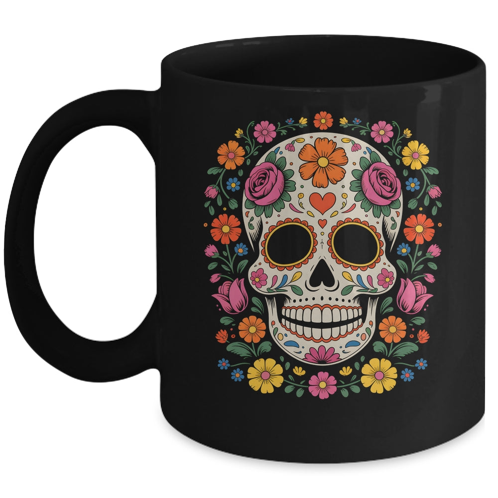 De Los Muertos Day Of Dead Sugar Skull Halloween Mexican Women Mug | siriusteestore