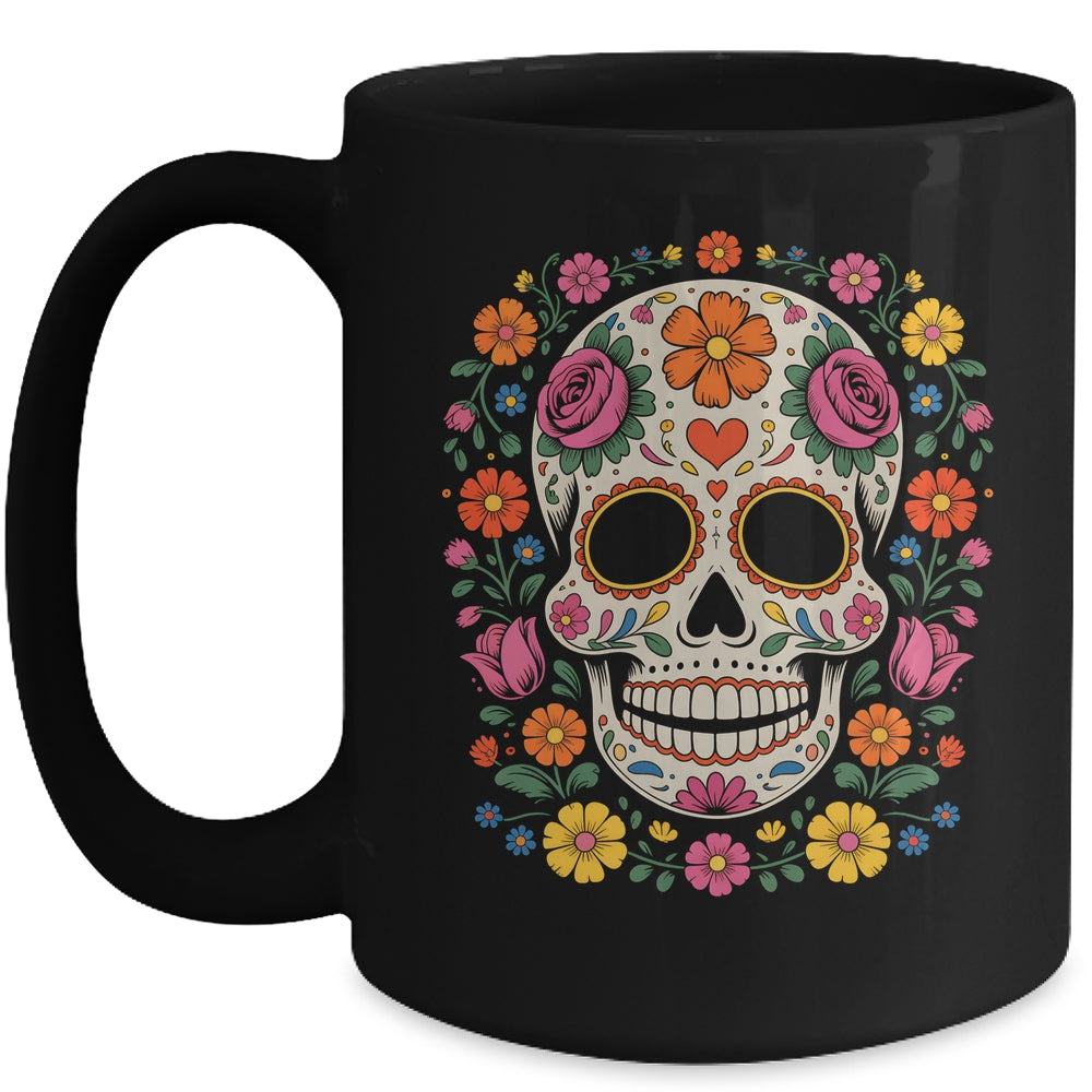 De Los Muertos Day Of Dead Sugar Skull Halloween Mexican Women Mug | siriusteestore