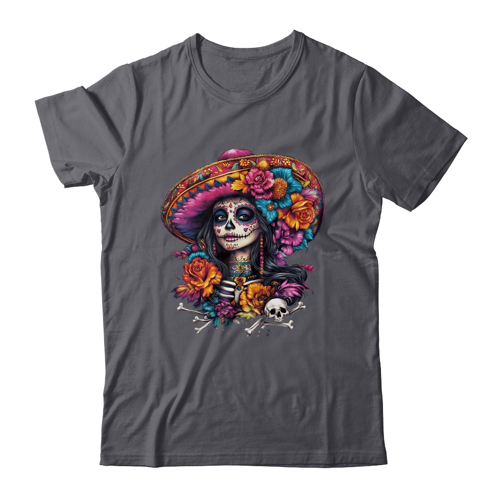 De Los Muertos La Catrina Day Of Dead Sugar Skull Women Shirt & Hoodie | siriusteestore