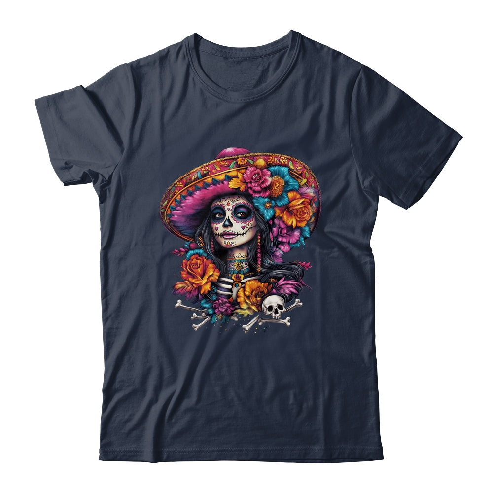 De Los Muertos La Catrina Day Of Dead Sugar Skull Women Shirt & Hoodie | siriusteestore