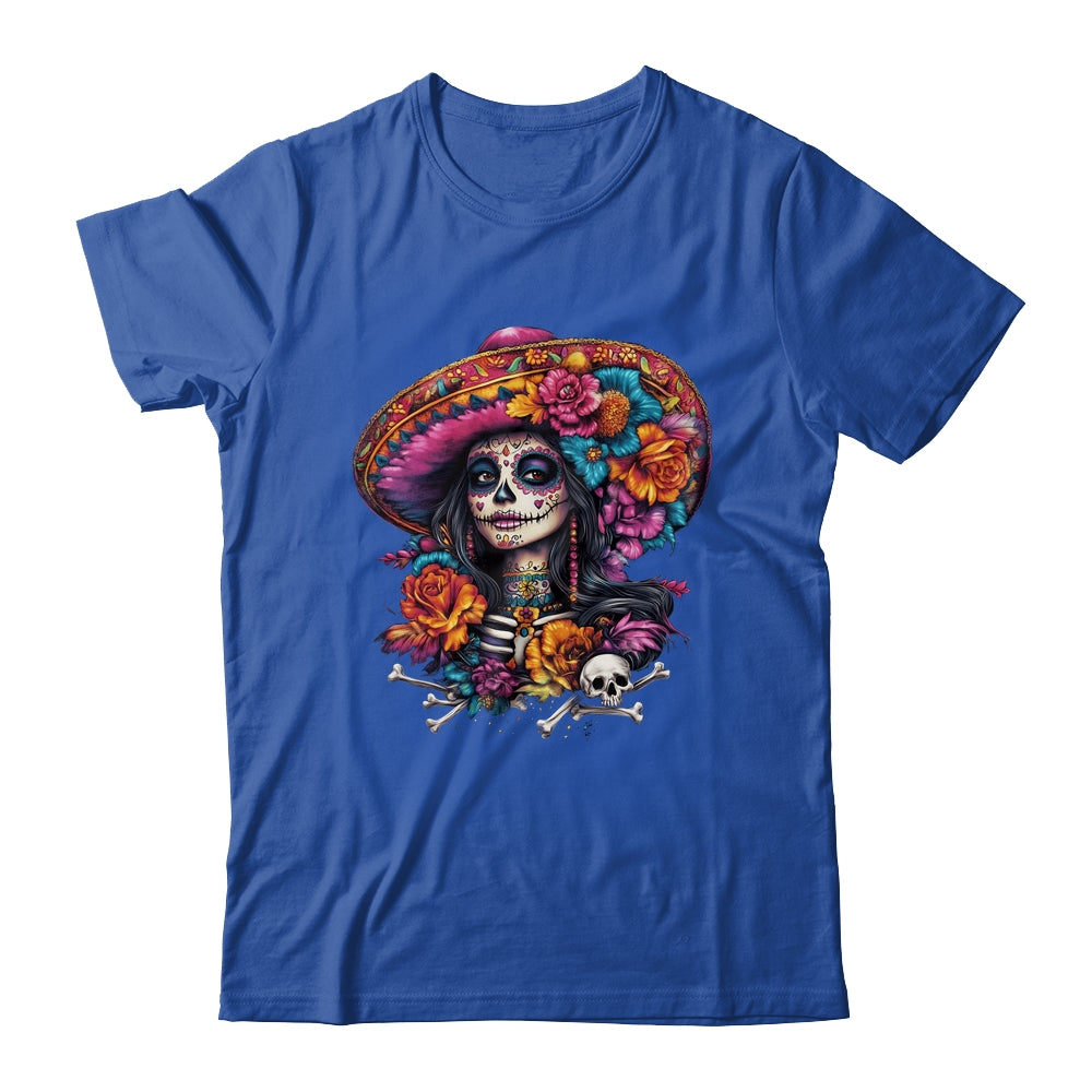 De Los Muertos La Catrina Day Of Dead Sugar Skull Women Shirt & Hoodie | siriusteestore