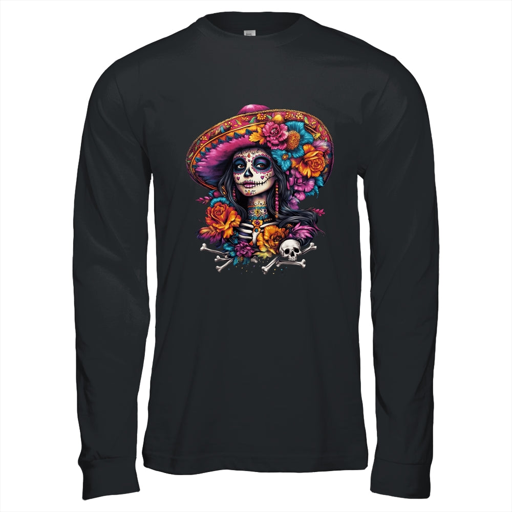 De Los Muertos La Catrina Day Of Dead Sugar Skull Women Shirt & Hoodie | siriusteestore