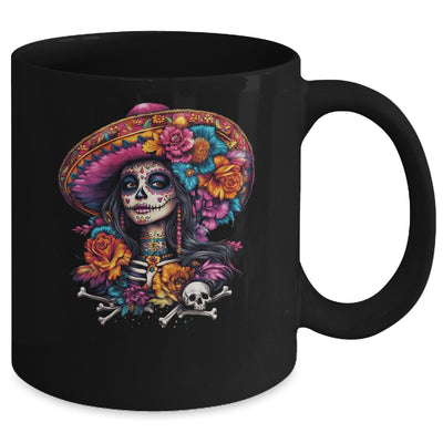 De Los Muertos La Catrina Day Of Dead Sugar Skull Women Mug | siriusteestore