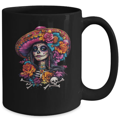 De Los Muertos La Catrina Day Of Dead Sugar Skull Women Mug | siriusteestore