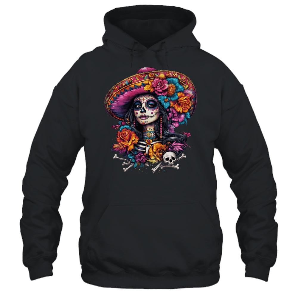 De Los Muertos La Catrina Day Of Dead Sugar Skull Women Shirt & Hoodie | siriusteestore