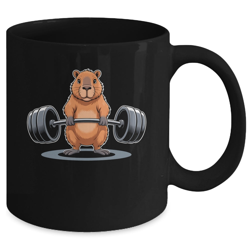 Deadlift Capybara Funny Fitness Capy Lover Men Women Kids Mug | siriusteestore