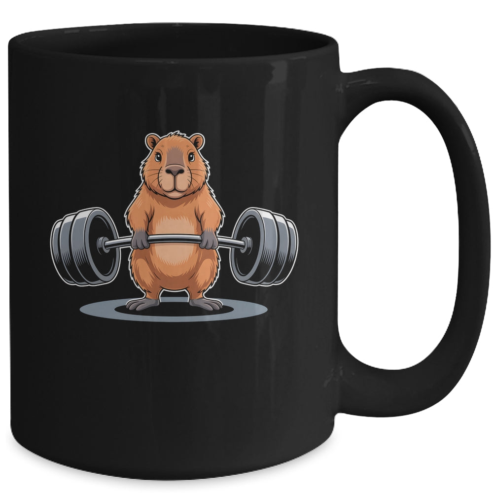 Deadlift Capybara Funny Fitness Capy Lover Men Women Kids Mug | siriusteestore