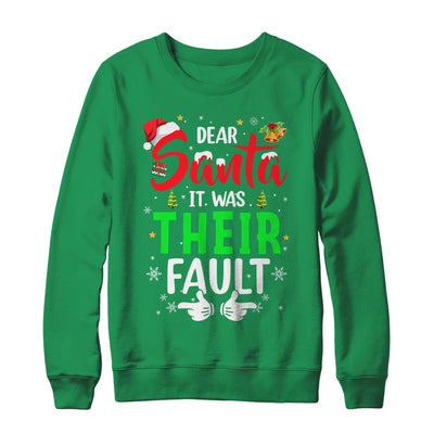 Dear Santa It Was Their Fault Funny Christmas Couples Shirt & Sweatshirt | siriusteestore
