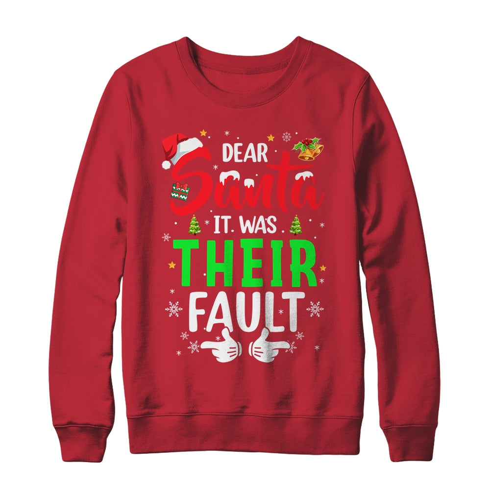 Dear Santa It Was Their Fault Funny Christmas Couples Shirt & Sweatshirt | siriusteestore