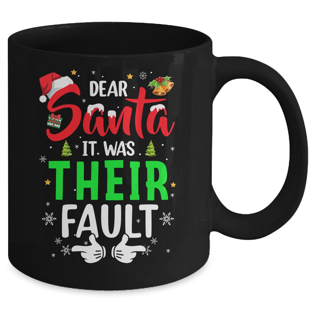Dear Santa It Was Their Fault Funny Christmas Couples Mug | siriusteestore