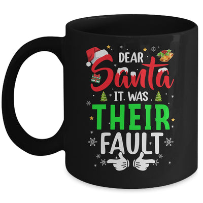 Dear Santa It Was Their Fault Funny Christmas Couples Mug | siriusteestore