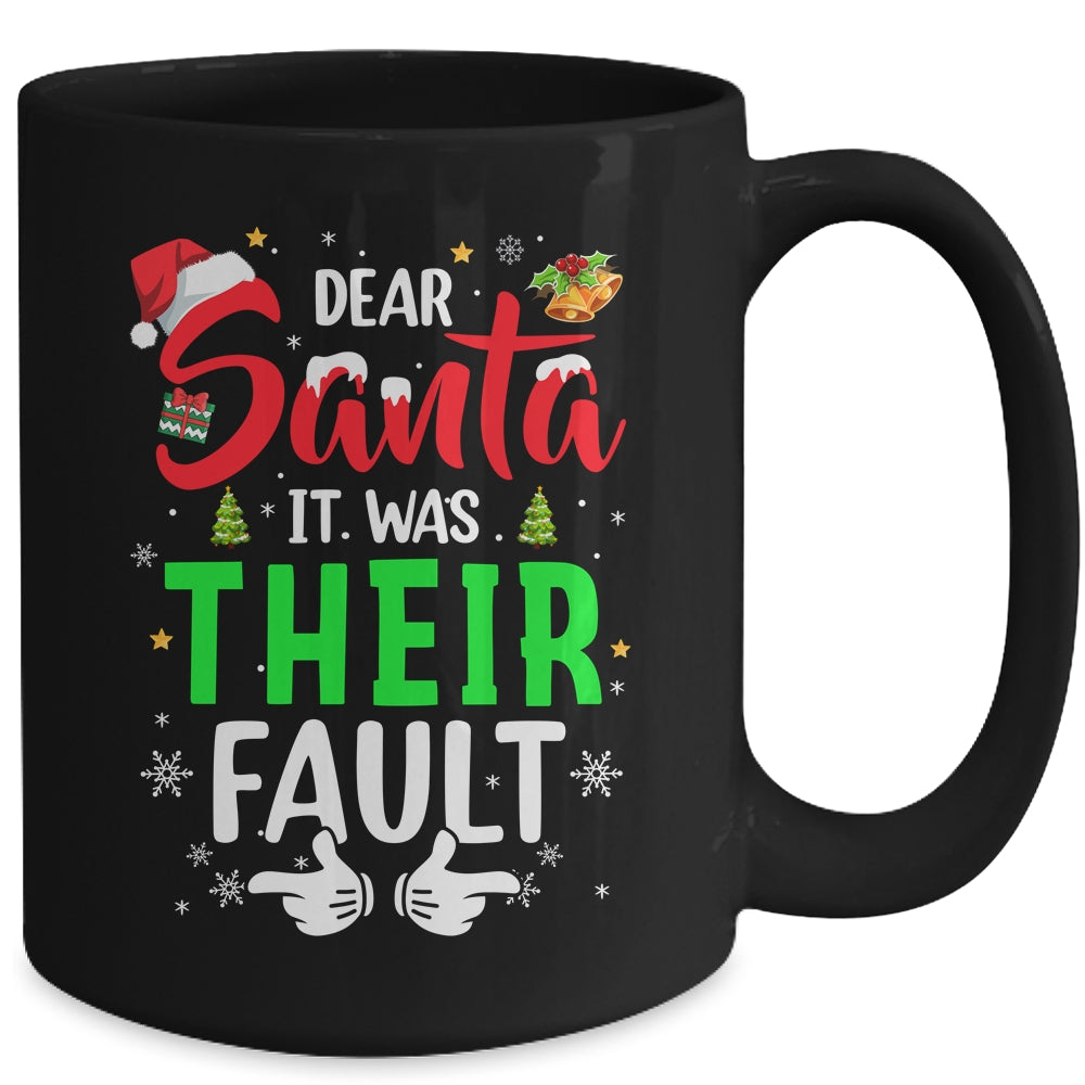 Dear Santa It Was Their Fault Funny Christmas Couples Mug | siriusteestore