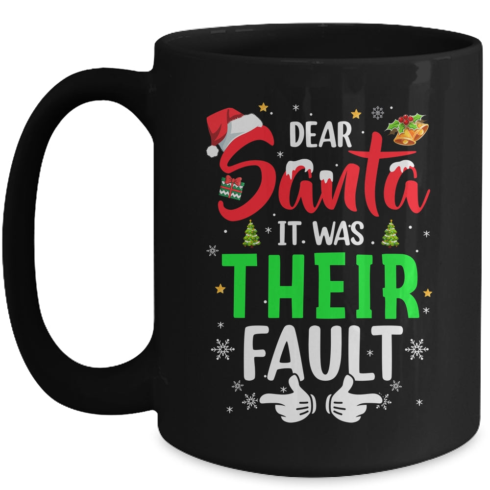 Dear Santa It Was Their Fault Funny Christmas Couples Mug | siriusteestore