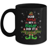 Dear Santa My Sister Did It ELF Matching Christmas Kids Mug | siriusteestore