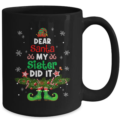 Dear Santa My Sister Did It ELF Matching Christmas Kids Mug | siriusteestore