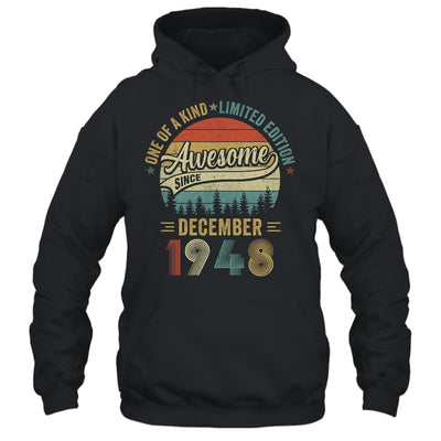 December 1948 Vintage 75 Years Old Retro 75th Birthday Shirt & Hoodie | siriusteestore