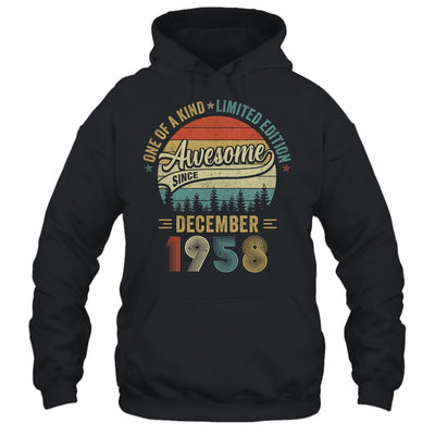 December 1958 Vintage 65 Years Old Retro 65th Birthday Shirt & Hoodie | siriusteestore