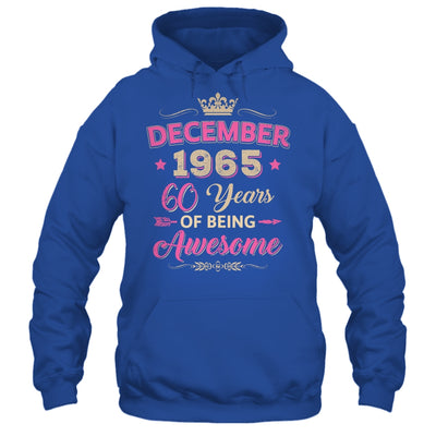 December 1965 60 Years Of Being Awesome Retro 60th Birthday Shirt & Tank Top | siriusteestore
