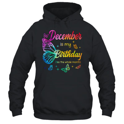 December Birthday For Women Girls Butterfly Tie Dye Theme Shirt & Tank Top | siriusteestore