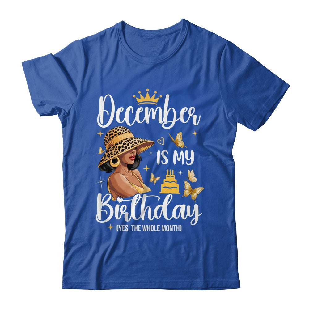 December Is My Birthday African American Woman Birthday Queen Shirt & Tank Top | siriusteestore