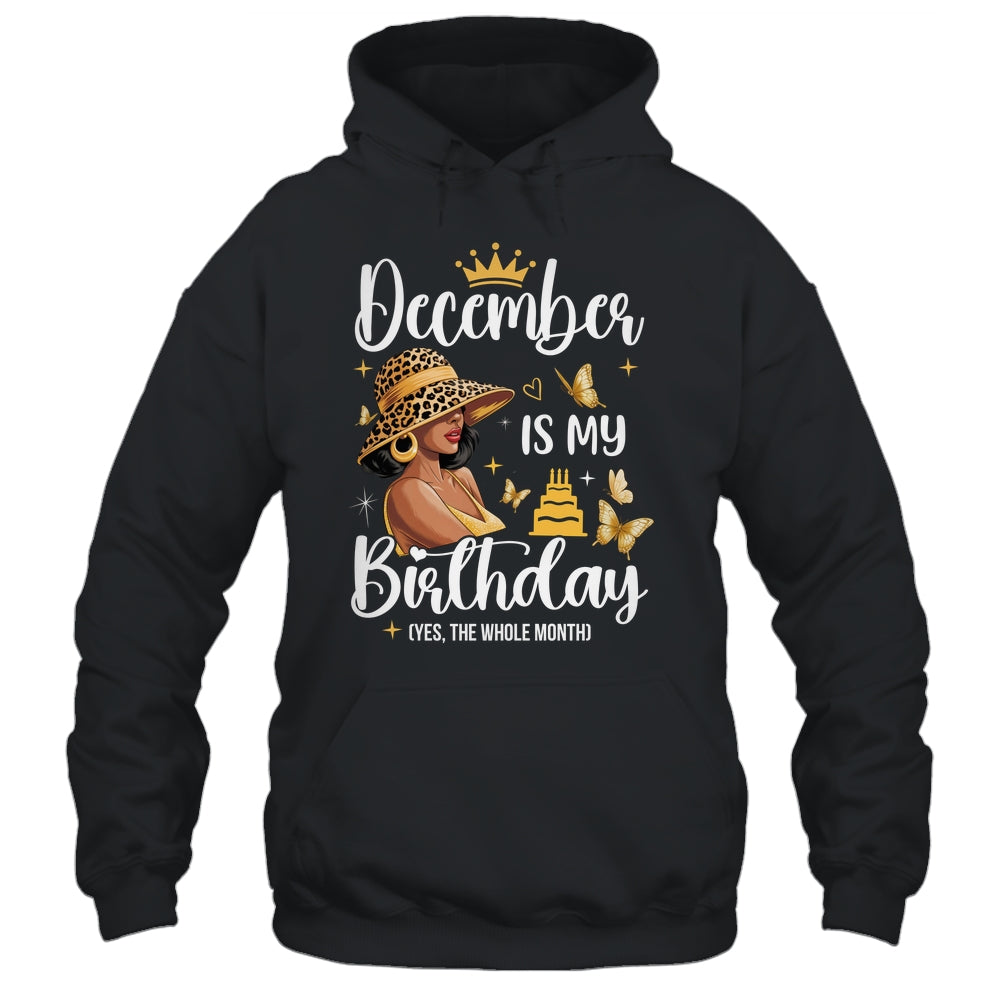 December Is My Birthday African American Woman Birthday Queen Shirt & Tank Top | siriusteestore