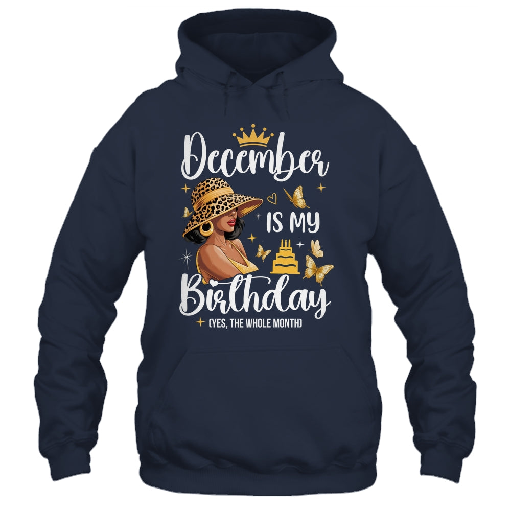 December Is My Birthday African American Woman Birthday Queen Shirt & Tank Top | siriusteestore