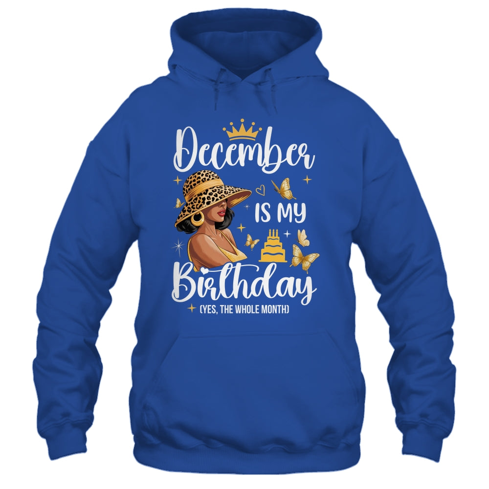 December Is My Birthday African American Woman Birthday Queen Shirt & Tank Top | siriusteestore