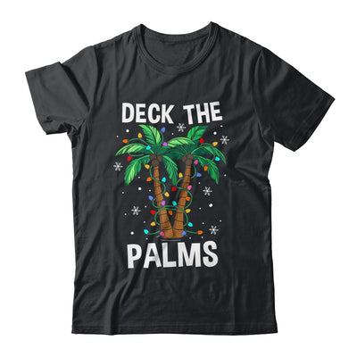 Deck The Palms Tropical Hawaii Christmas Palm Tree Lights Shirt & Sweatshirt | siriusteestore