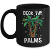 Deck The Palms Tropical Hawaii Christmas Palm Tree Lights Mug | siriusteestore