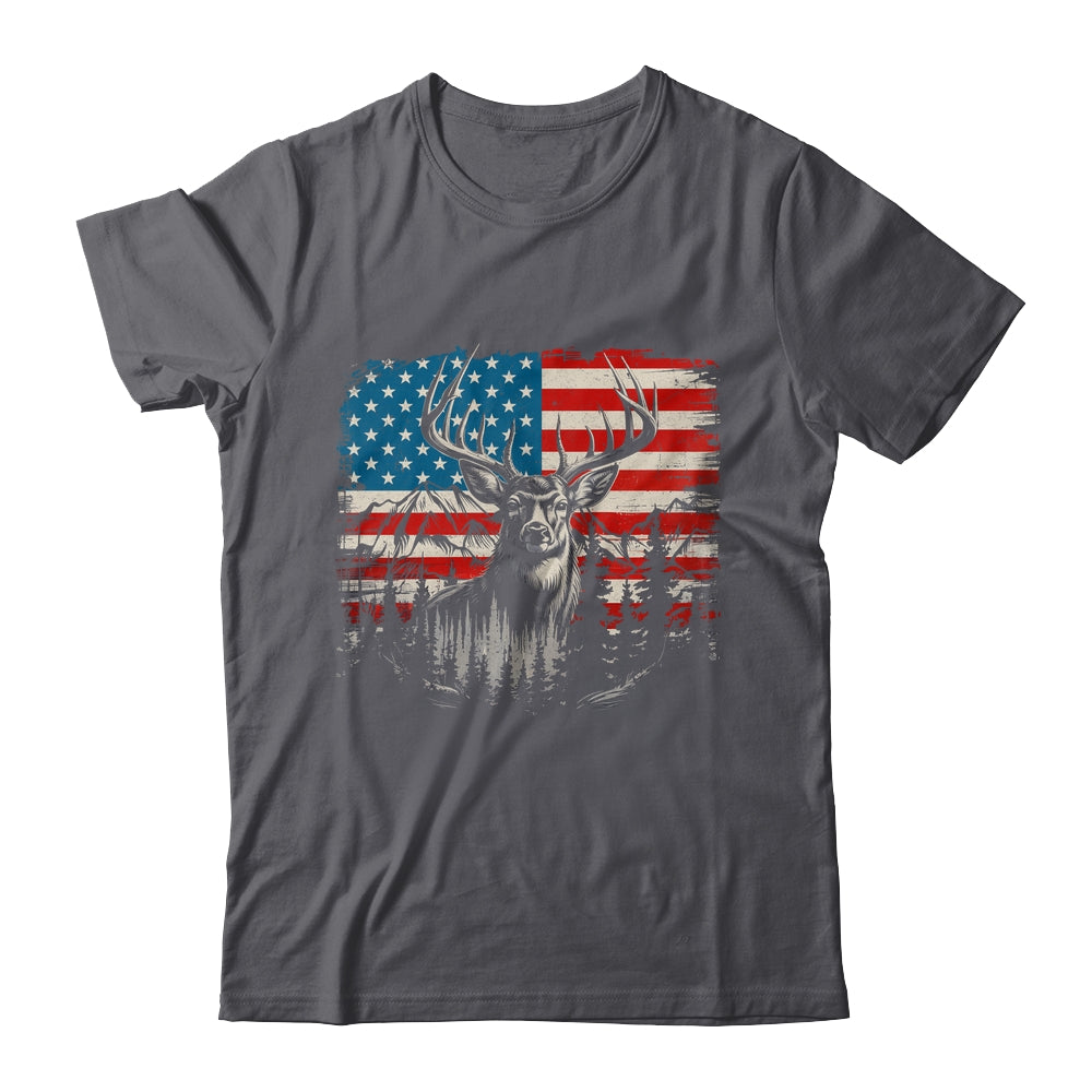 Deer Hunting American Flag Whitetail Buck Deer Shirt & Hoodie | siriusteestore