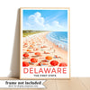 Delaware Travel Print Poster The First State Beach Souvenir Wall Art Landscape Painting Picture Suitable For Home Room Living Room Office Bedroom Decor Unframed | siriusteestore