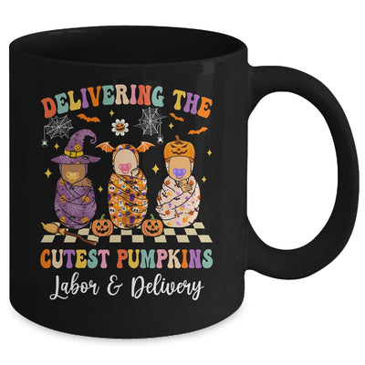 Delivering Cutest Pumpkins Labor Delivery Nurse Halloween Mug | siriusteestore