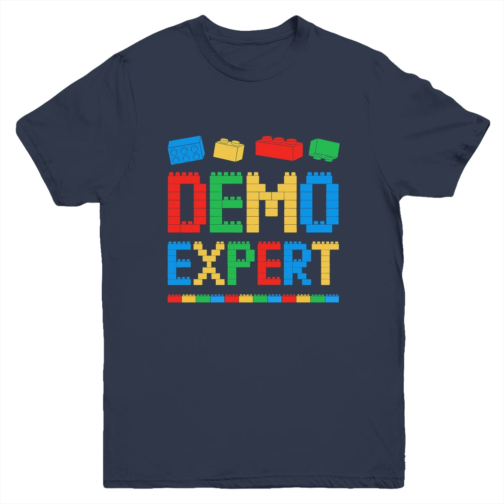 Demo Expert Master Builder Block Building Brick Builder Kid Youth Shirt | siriusteestore
