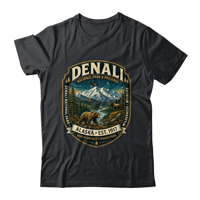 Denali National Park Alaska Mountain Wildlife Vintage Badge Shirt & Hoodie | siriusteestore