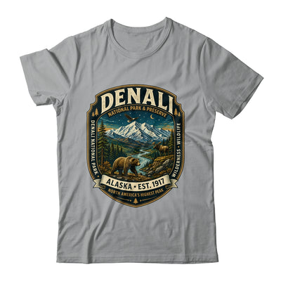 Denali National Park Alaska Mountain Wildlife Vintage Badge Shirt & Hoodie | siriusteestore