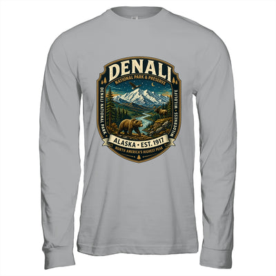 Denali National Park Alaska Mountain Wildlife Vintage Badge Shirt & Hoodie | siriusteestore