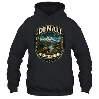 Denali National Park Alaska Mountain Wildlife Vintage Badge Shirt & Hoodie | siriusteestore