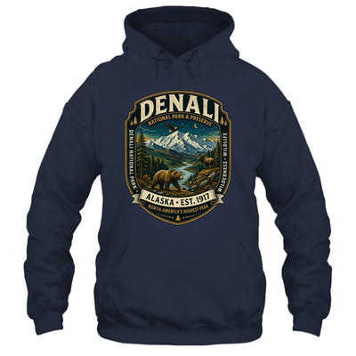 Denali National Park Alaska Mountain Wildlife Vintage Badge Shirt & Hoodie | siriusteestore