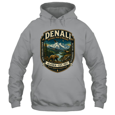 Denali National Park Alaska Mountain Wildlife Vintage Badge Shirt & Hoodie | siriusteestore